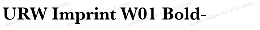 URW Imprint W01 Bold字体转换